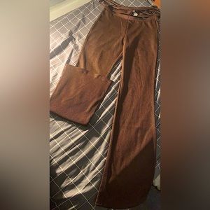 Women wide legged sparkly pants